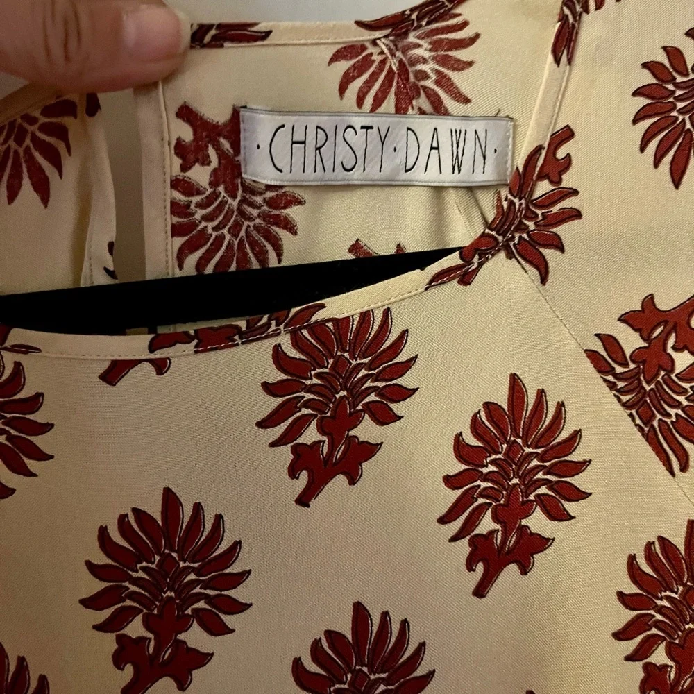 Christy Dawn Theo Dress in Brick Palmette - Picture 5 of 6